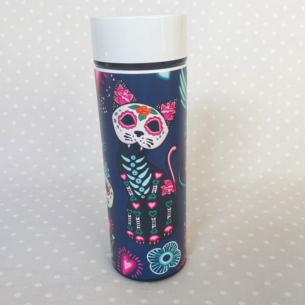Kitty Sugar Skull 20oz. Stainless Steel Vacuum Thermos/Mug